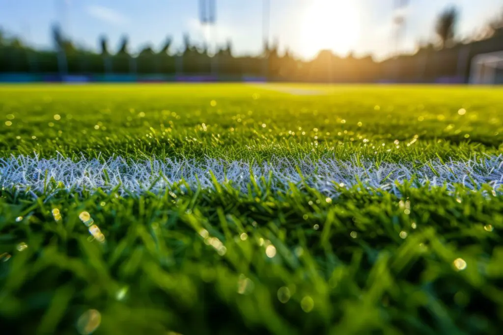 Soccer field closeup
