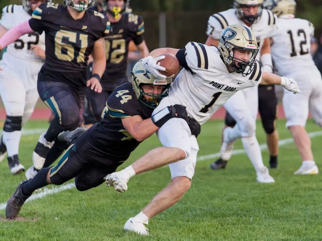 Point Boro sophomore Nick Spanola ran for a career-high 147 yards and three touchdowns in a 27-24 win over Brick Memorial (Bob Badders | rpbphotography.com)