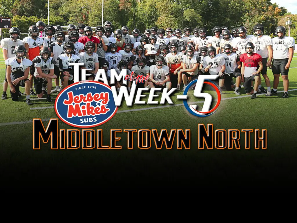 Middletown North's football team is the Week 5 Jersey Mike's Team of the Week