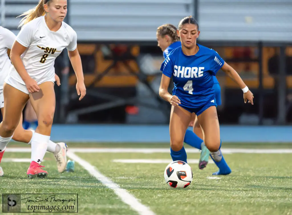 During the Middletown South vs Holmdel Shore Conference Soccer Match at Middletown HS South Grass Field in Middletown , . 9/16/24  Photo Credit: Tom Smith | tspsportsimages.com