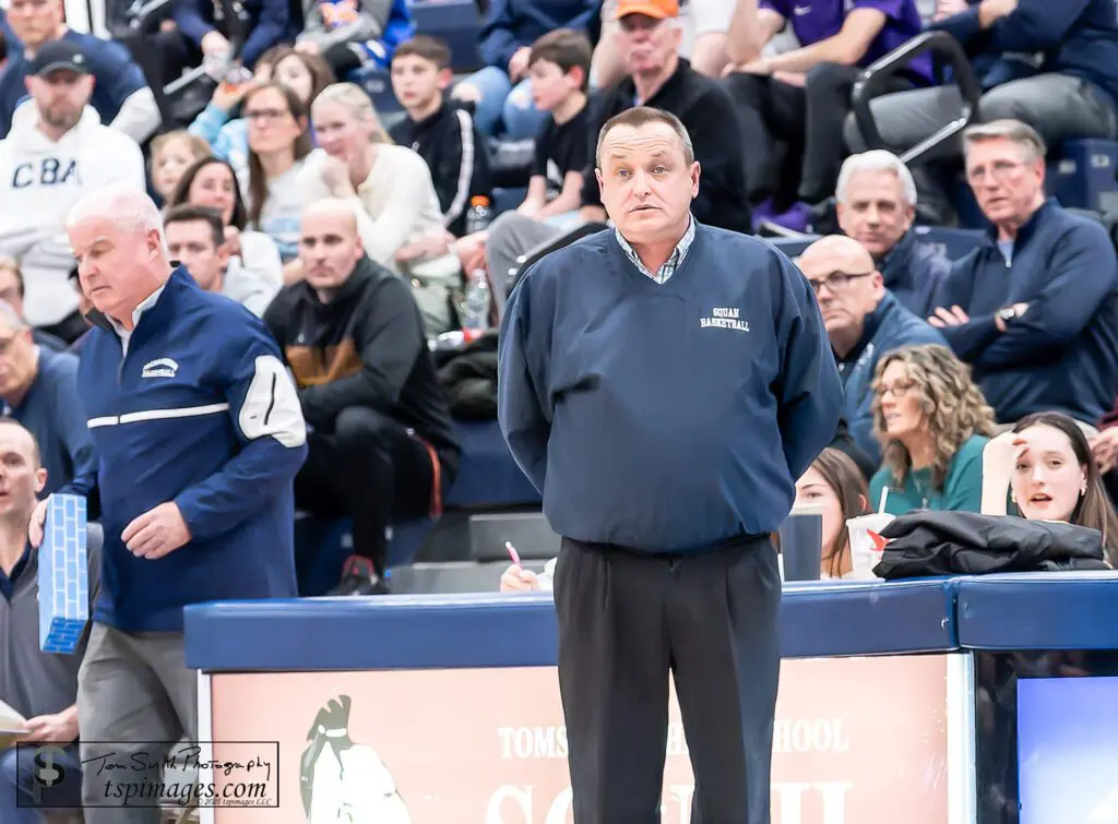 Manasquan boys basketball coach Andrew Bilodeau. (Photo: Tom Smith | tspsportsimages.com)
